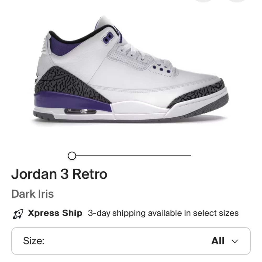Jordan Sneakers - White and Purple